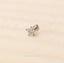 Tiny 5 Petal Flower with White Stones, Threadless Flat Back Tragus Stud, 20,18,16ga, 5-10mm Unisex, Surgical Steel SHEMISLI SS571