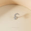 Tiny Moon Threadless Flat Back Tragus Stud, 20,18,16ga, 5-10mm Unisex, Surgical Steel SHEMISLI SS907