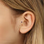 Tiny Sapphire Threadless Flat Back Tragus Stud, September Birthstone, 20,18,16ga, 5-10mm, Unisex, Surgical Steel SS517