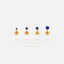 Tiny Sapphire Threadless Flat Back Tragus Stud, September Birthstone, 20,18,16ga, 5-10mm, Unisex, Surgical Steel SS517