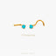 Turquoise Nose Stud, L Bend or Left Corkcrew, 20 or 18ga, Unisex, G23 Titanium SHEMISLI SS413-SS416, SS417-SS420, SS389-SS392, SS393-SS396