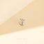 Tiny 2 White Stones, Threadless Flat Back Nose Stud, 20,18,16ga, 5-10mm Unisex, Surgical Steel SHEMISLI SS894