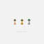 Tiny Square Emerald Stone Threadless Flat Back Nose Stud, 20,18,16ga, 5-10mm, Unisex, Surgical Steel, SHEMISLI SS557