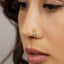 Split Double CZ Nose Ring, Nostril Hoop, Septum Ring, Hinged Clicker Hoop, 16ga 8mm or 10mm, Unisex, G23 Titanium, SHEMISLI SH270, SH271