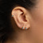 Turquoise Baguette Helix Hoop Earring, Huggies, Unisex, Gold, Silver SHEMISLI - SH200, SH364, SH365