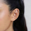 Tiny Black CZ Stone Helix Hoop Earring, Unisex, Gold, Silver SHEMISLI SH656, SH657, SH658, SH659