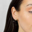 Tiny CZ Stone Helix Hoop Earrings, White Stone, Emerald, Turquoise, Opal, Gold, Silver SHEMISLI SH616, SH196, SH637, SH646, SH656, SH666