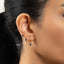 Sapphire Baguette Helix Hoop Earring, Huggies, Unisex, Gold, Silver SHEMISLI - SH393, SH394, SH395