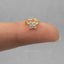 4 Leaf Clover CZ Helix Hoop, Unisex, Gold, Silver SHEMISLI - SH099
