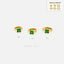 4 Leaf Clover Emerald CZ Helix Hoop, 6mm, 7mm, 8mm Unisex, Gold, Silver SHEMISLI - SH198, SH503, SH504