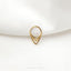 3 Layered Teardrop Daith Ring, Hinged Clicker Hoop, 16ga 8mm or 10mm, Unisex, Surgical Steel, SHEMISLI SH706 SH707