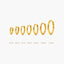 Thin 1.6mm thick Conch Hoop Earring, 8, 9, 10, 12mm, Unisex, Gold, Silver SH548, SH549, SH550, SH552