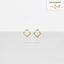 Rhombus Shape Ear Jacket, Geometric Square Front And Back Earrings, Unisex, Gold, Silver SHEMISLI SJ015