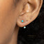 Tiny CZ Front and Back Ear Jacket, White Emerald Turquoise Sapphire Black Opal, Unisex, Gold, Silver SJ001 SJ002 SJ003 SJ023 SJ022 SJ024
