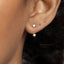 Tiny CZ Front and Back Ear Jacket, White Emerald Turquoise Sapphire Black Opal, Unisex, Gold, Silver SJ001 SJ002 SJ003 SJ023 SJ022 SJ024