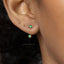 Tiny CZ Front and Back Ear Jacket, White Emerald Turquoise Sapphire Black Opal, Unisex, Gold, Silver SJ001 SJ002 SJ003 SJ023 SJ022 SJ024