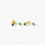 Tiny CZ Front and Back Ear Jacket, White Emerald Turquoise Sapphire Black Opal, Unisex, Gold, Silver SJ001 SJ002 SJ003 SJ023 SJ022 SJ024