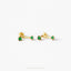 Tiny CZ Front and Back Ear Jacket, White Emerald Turquoise Sapphire Black Opal, Unisex, Gold, Silver SJ001 SJ002 SJ003 SJ023 SJ022 SJ024