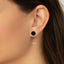 Black Round Stud Earrings Dumbbell Earring Piercing, Fake Plugs, Unisex, Surgical Steel, SHEMISLI product - SS348, SS349, SS350
