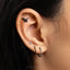 Black Eagle Stud, Threadless Flat Back Earring, Minimalist Style, A-SS1024