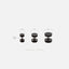 Black Round Stud Earrings Dumbbell Earring Piercing, Fake Plugs, Unisex, Surgical Steel, SHEMISLI product - SS348, SS349, SS350