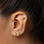 Black Weed Leaf Stud, Threadless Flat Back Earring, Minimalist Style, A-SS1119