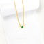 Tiny Emerald Stone Necklace, Unisex, Gold, Silver (14.5"+2.5") SHEMISLI - SN006