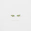 Tiny Triple Stones Climber Stud Earring, White, Emerald, Turquoise, Sapphire, Black, Unisex, Gold, Silver SS125, SS126, SS248, SS249, SS250