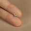 Humpback Whale Stud, Threadless Flat Back Earring, Minimalist Style, A-SS1373