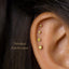 Golden Citrine Stud, Threadless Flat Back Earring, Minimalist Style, A-SS625 SS626 SS627 SS628