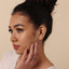 Golden Citrine Stud, Threadless Flat Back Earring, Minimalist Style, A-SS625 SS626 SS627 SS628