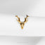 a close up of a napkin with a deer head on it