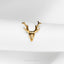 a close up of a napkin with a deer head on it