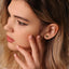 Emerald Crown Stud, Threadless Flat Back Earring, Minimalist Style, A-SS560