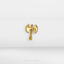 a hammer and sick symbol on a white cloth
