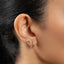 Violet Stud, Threadless Flat Back Earring, Minimalist Style, A-SS1048