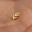 a gold ring with a leaf design on it