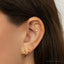 Tiny Dangle Chain Gem Threadless Flat Back Earring, 20,18,16ga, 5-10mm Unisex, Surgical Steel SHEMISLI SS1004