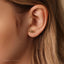 Triceratops Dinosaur Stud, Threadless Flat Back Earring, Minimalist Style, A-SS578