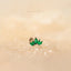 Tiny 5 Leaf Emerald Stone Crown Threadless Flat Back Earring, 20,18,16ga, 5-10mm, Unisex, Surgical Steel SHEMISLI SS560