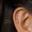 Amethyst Stud, Threadless Flat Back Earring, Minimalist Style, A-SS601 SS602 SS603 SS604