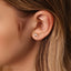 Tiny 5 Leaf Opal Stone Crown Threadless Flat Back Earring, 20,18,16ga, 5-10mm, Unisex, Surgical Steel SHEMISLI SS585