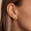 Tiny Dangle 2 Opal Stones Threadless Flat Back Earring, 20,18,16ga, 5-10mm Unisex, Surgical Steel SHEMISLI SS893