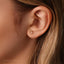 Tiny White Stone Marquise Threadless Flat Back Earring, 20,18,16ga, 5-10mm, Unisex, Surgical Steel, SHEMISLI SS573
