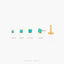 Turquoise Stud, Threadless Flat Back Earring, Minimalist Style, A-SS511 SS512 SS513 SS514