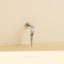 Tiny Spike on White Baguette Stone, Threadless Flat Back Earring, 20,18,16ga, 5-10mm Unisex, Surgical Steel SHEMISLI SS898