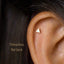 Tiny 4mm Triangle Threadless Flat Back Earring, 20,18,16ga, 5-10mm, Unisex, Surgical Steel, SHEMISLI SS565
