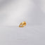 Tiny White Stone Triangle Threadless Flat Back Earring, 20,18,16ga, 5-10mm, Unisex, Surgical Steel, SHEMISLI SS554