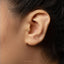 Double Star Stud, Threadless Flat Back Earring, Minimalist Style, A-SS868