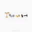 Tiny Triple Star Threadless Flat Back Earring, 20,18,16ga, 5-10mm Unisex, Surgical Steel SHEMISLI SS854